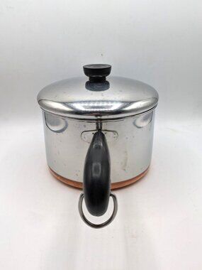 Revere Ware Vintage 3 Quart Saucepan Pot with Lid Copper Clad Bottom Stainless